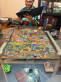 Devin (The Hole) playing board games with Bradley